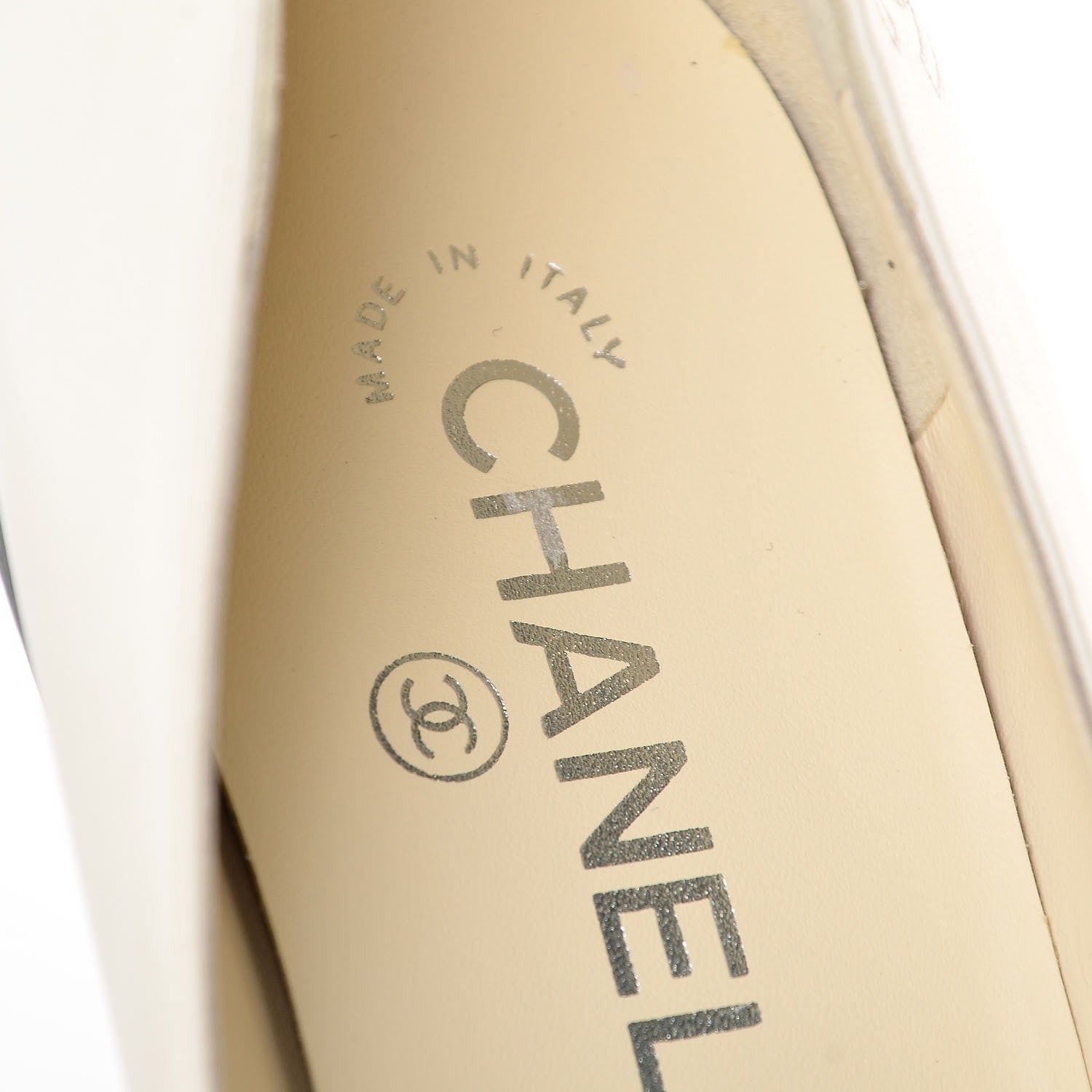 Chanel Lambskin Cap Toe Crystal Star Flats 38.5 White Black 7 of 11