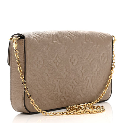 Louis Vuitton Empreinte Pochette Felicie Chain Wallet Tourterelle 3 of 13