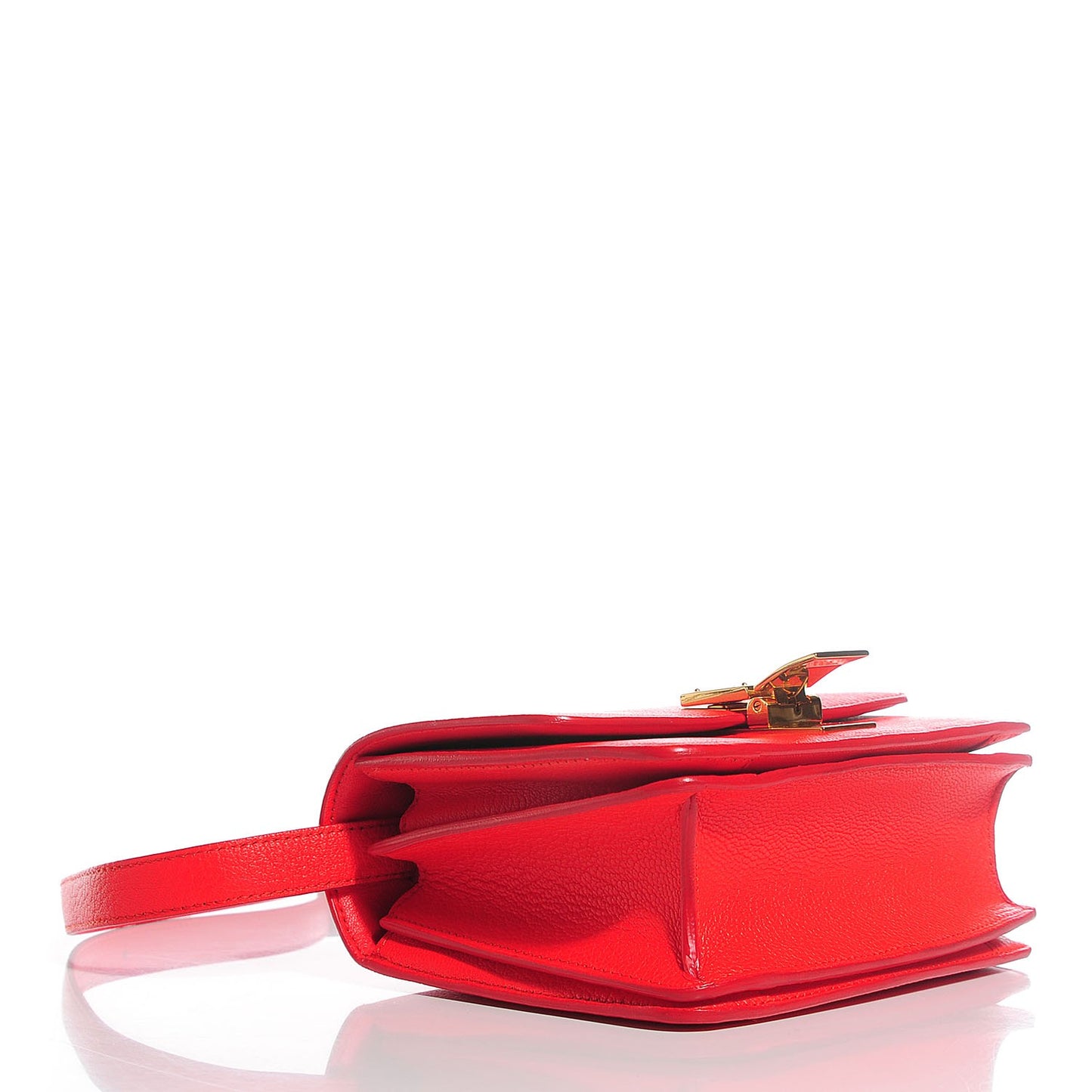 Goatskin Small Classic Box Flap Bag Alizarin