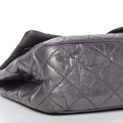 Chanel Metallic Aged Calfskin Quilted 2.55 Reissue 226 Flap Dark Silver 6 of 13