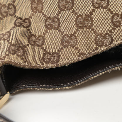 Gucci Monogram Large New Ladies Web Hobo Dark Brown 16 of 17