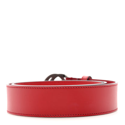 Gucci Selleria Calfskin Mens Interlocking G 37mm Belt 85 34 Rosso 2 of 4