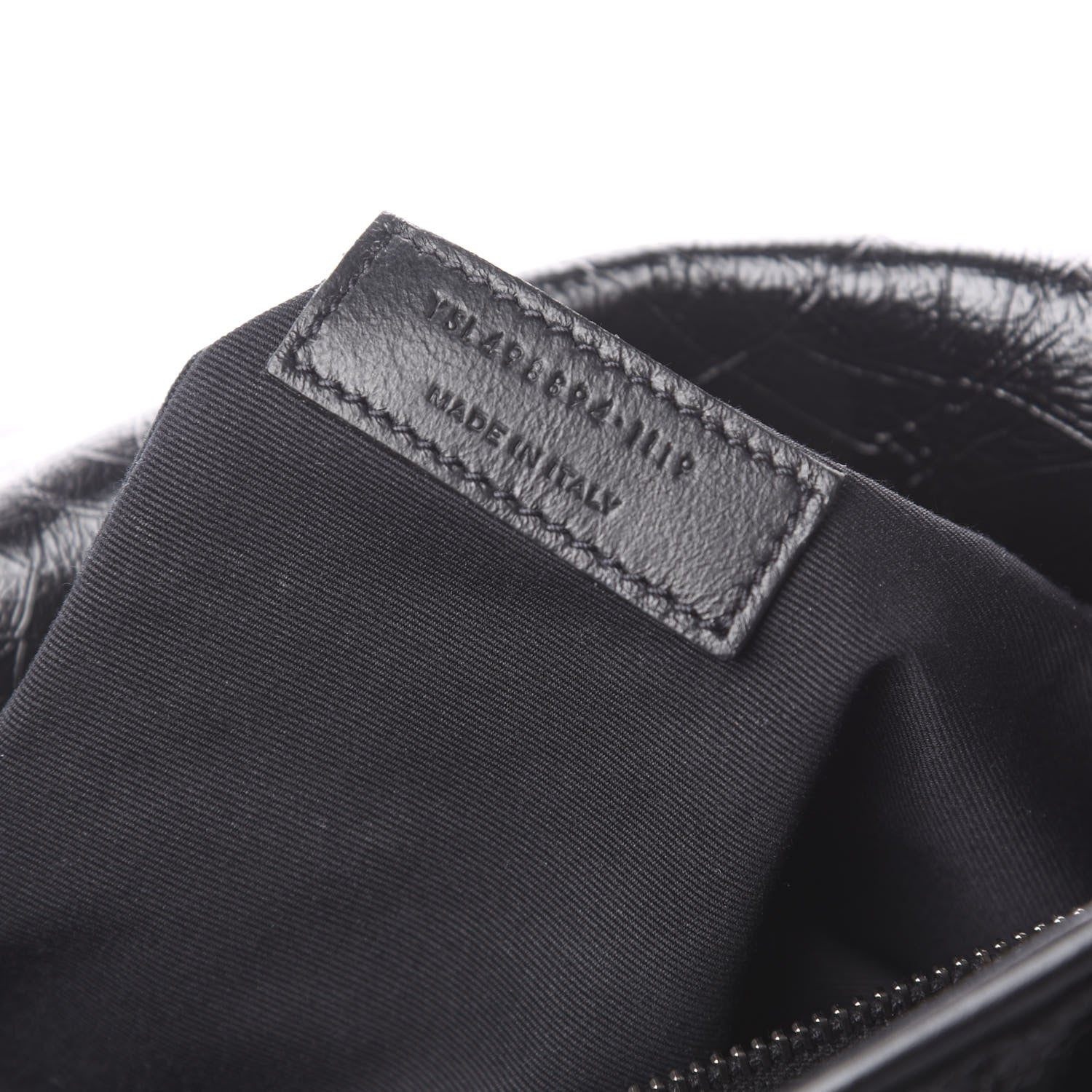 Saint Laurent Crinkled Calfskin Matelasse Monogram Medium Niki Chain Satchel Black 7 of 10