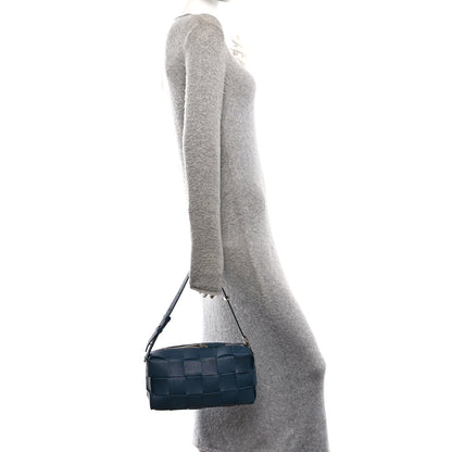 Bottega Veneta Grained Calfskin Maxi Intrecciato Brick Cassette Bag Deep Blue 2 of 9