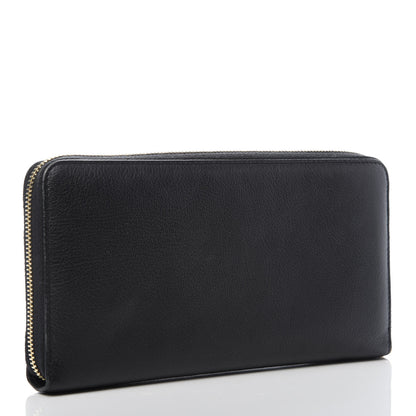 Saint Laurent Chevre Belle De Jour Zip Around Wallet Black 3 of 9