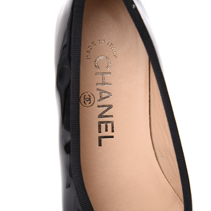 Chanel Patent CC Cap Toe Ballerina Flats 35.5 Black 5 of 8