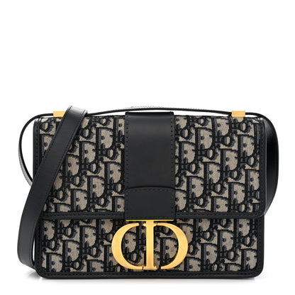Christian Dior Oblique 30 Montaigne Flap Bag Blue 1 of 14