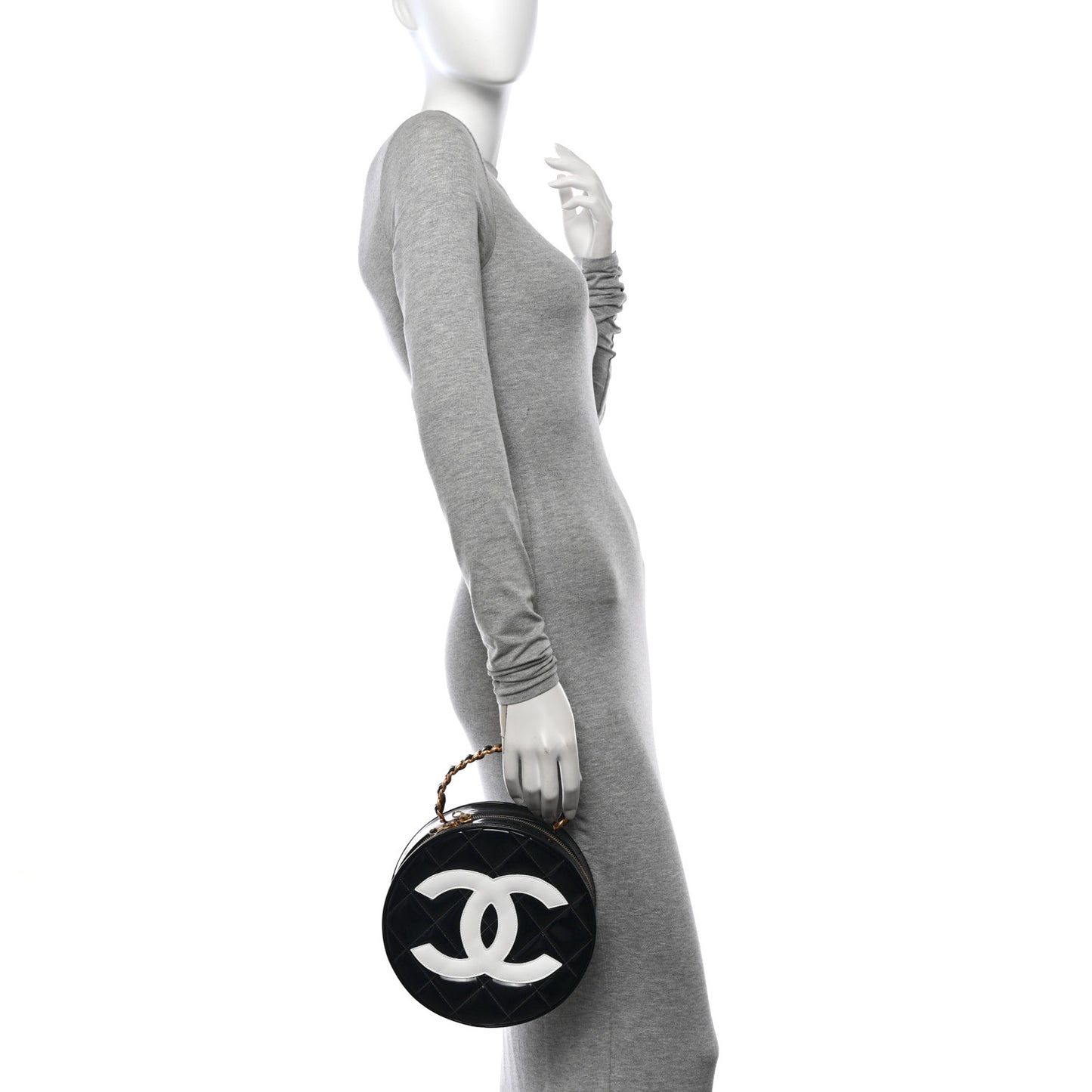 Patent CC Round Vanity Case Black