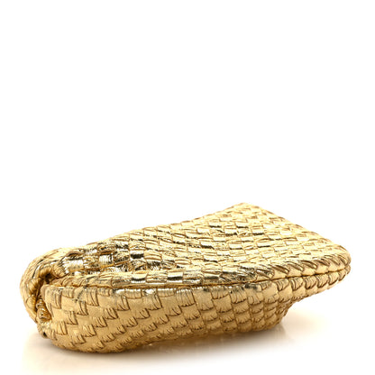 Bottega Veneta Laminated Calfskin Pressed Intreccio Mini Jodie Gold 4 of 11