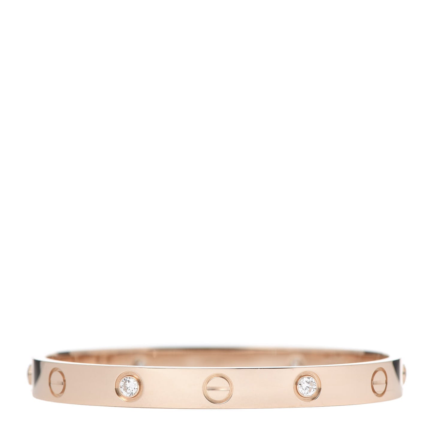 18K Pink Gold 4 Diamond LOVE Bracelet 16