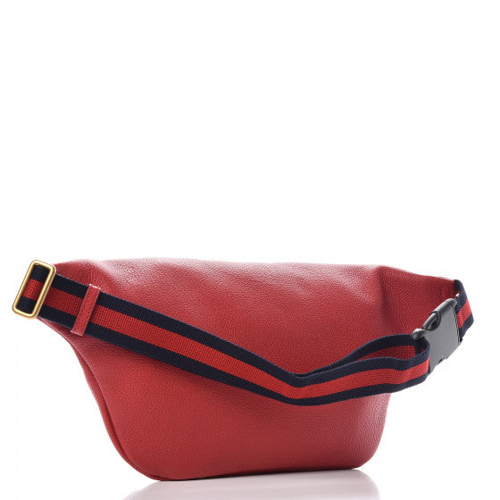 Gucci Grained Calfskin Logo Belt Bag Hibiscus Red 3 of 7