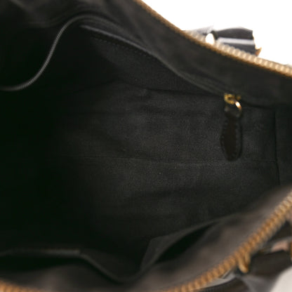 Burberry Haymarket Check Medium Alchester Bowling Bag Chocolate 4 of 14