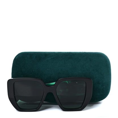 Gucci Acetate Square Frame Sunglasses GG0956S Green Black 8 of 8