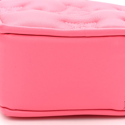 Louis Vuitton Calfskin Embroidered Monogram Pop My Heart Bag Pouch Dragon Fruit Pink 9 of 9