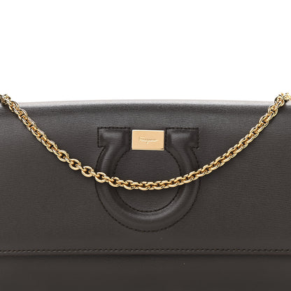 Salvatore Ferragamo Calfskin City Wallet On Chain Black 8 of 10
