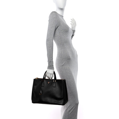 Prada Saffiano Lux Large Tote Black 2 of 9
