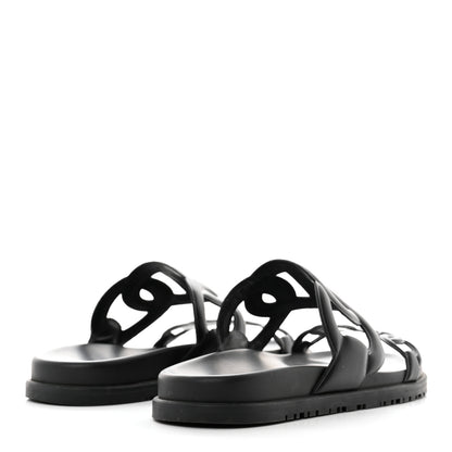 Hermes Nappa Extra Sandals 38.5 Black 4 of 9