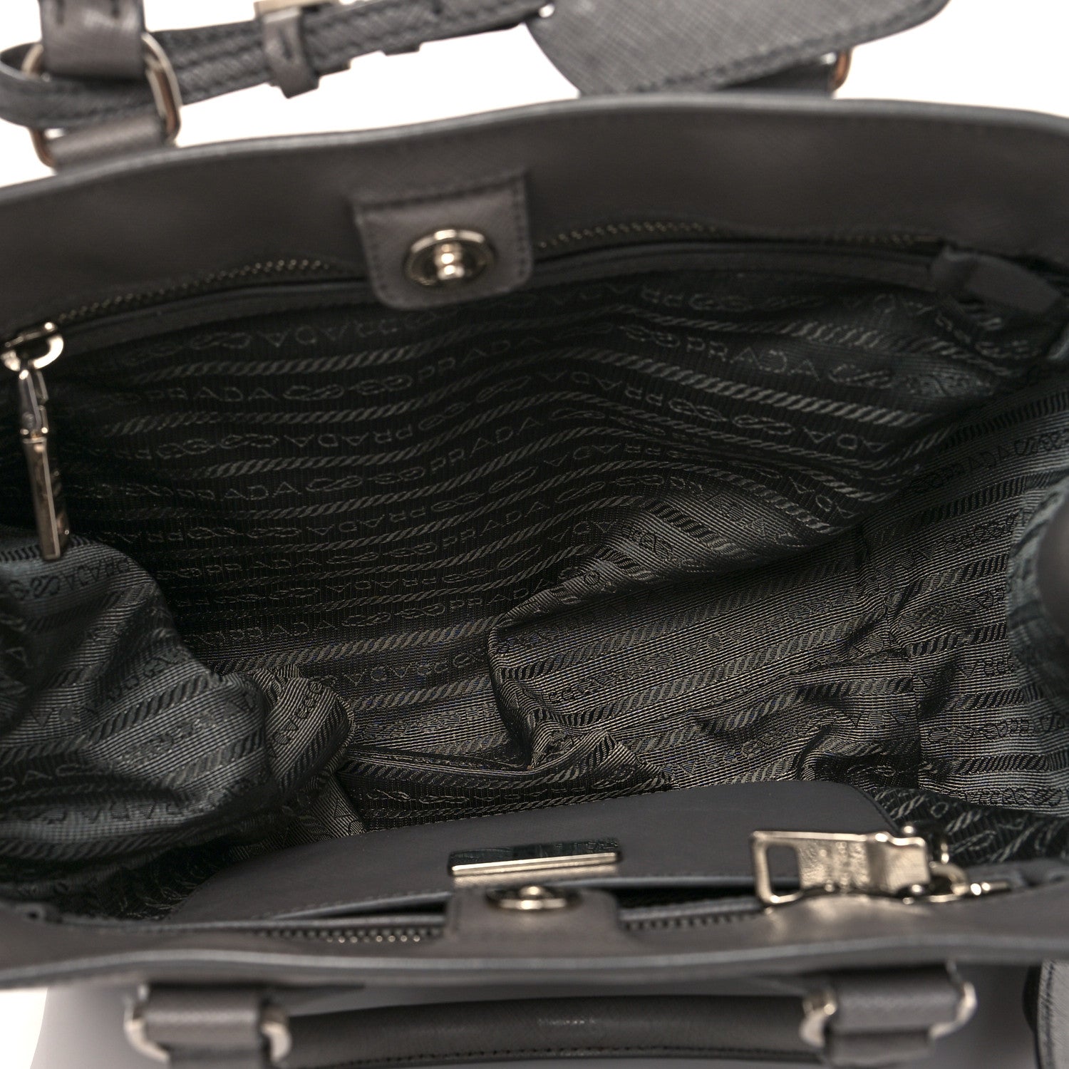 Prada Saffiano Lux 2way Tote Marmo Nube 5 of 12