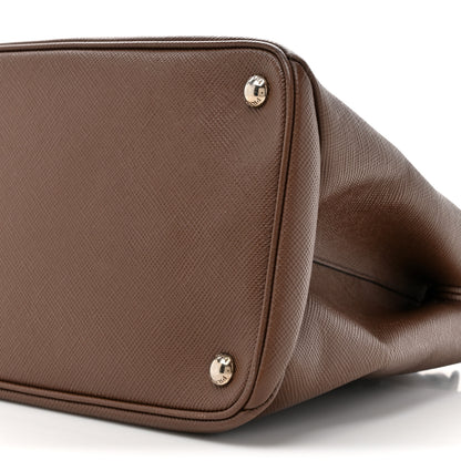 Prada Saffiano Cuir Twin Tote Cocoa 8 of 17
