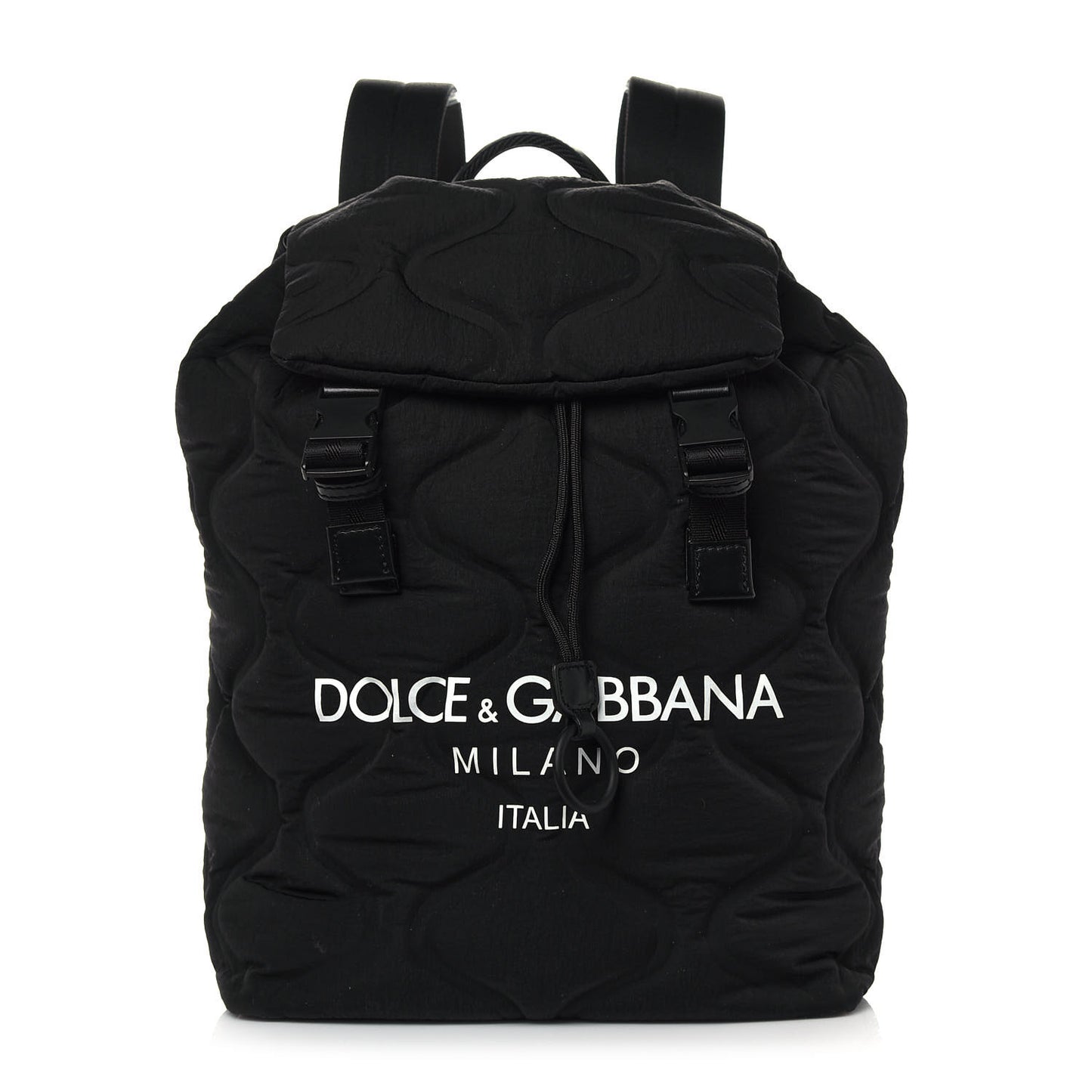 DOLCE &GABBANA Nylon Logo Backpack Black