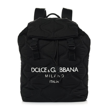 Dolce & Gabbana DOLCE &GABBANA Nylon Logo Backpack Black 1 of 10