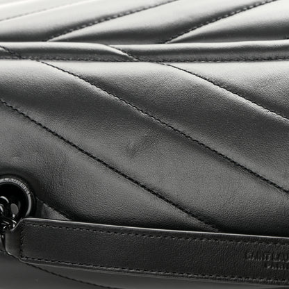 Saint Laurent Calfskin Y Quilted Monogram Monochrome Large Loulou Chain Satchel Black 17 of 17