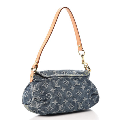 Louis Vuitton Monogram Denim Mini Pleaty Blue 3 of 12