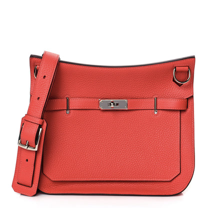 Hermes Taurillon Clemence Jypsiere 28 Rouge Pivoine 1 of 10