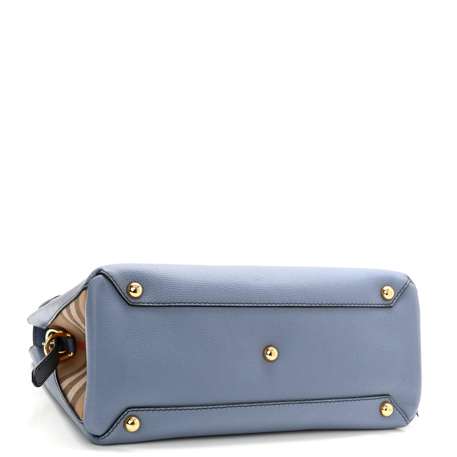 Burberry Derby Calfskin House Check Medium Camberley Slate Blue 4 of 12