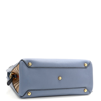 Burberry Derby Calfskin House Check Medium Camberley Slate Blue 4 of 12