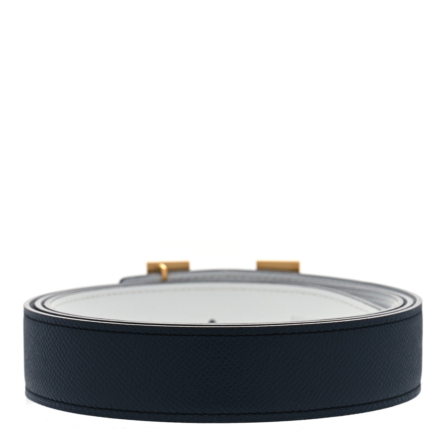 Hermes Epsom 32mm H Belt 120 Bleu Indigo White 2 of 6