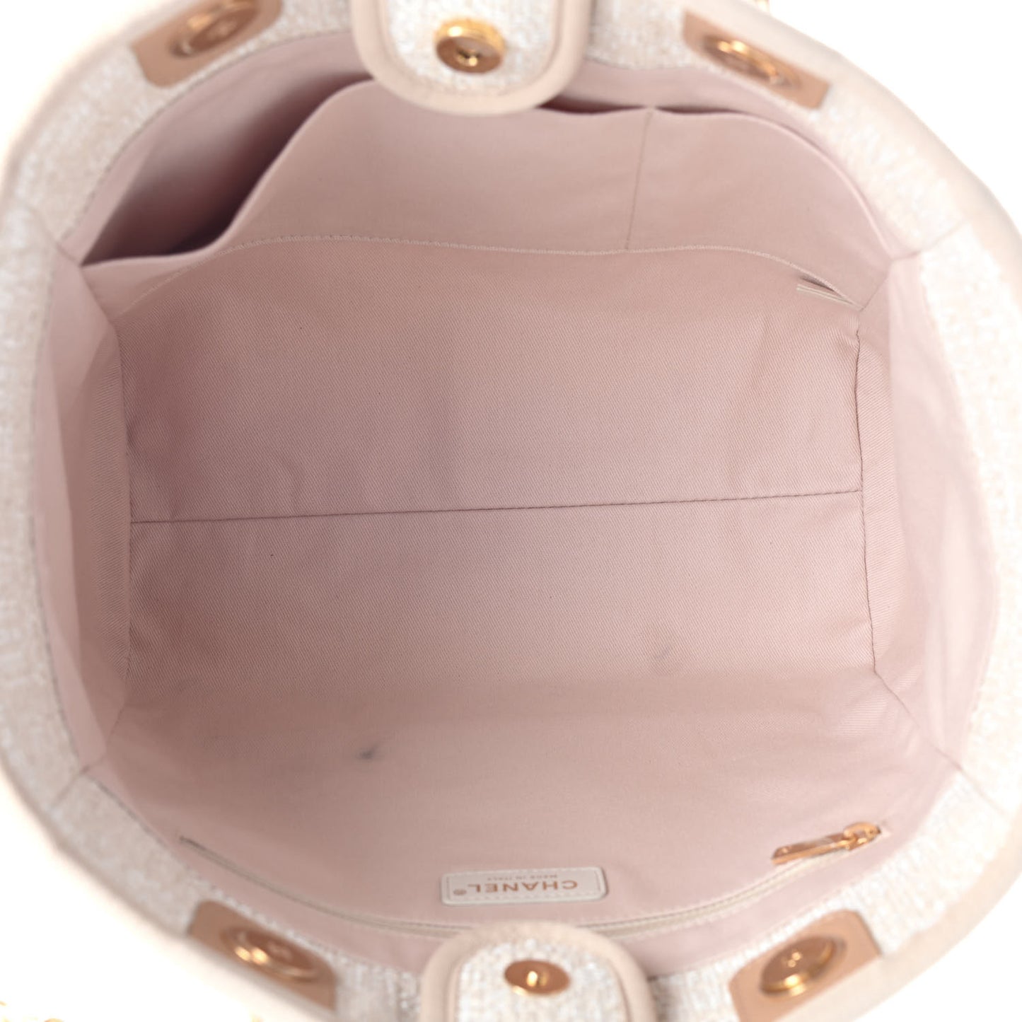 Canvas Small Deauville Tote Light Beige