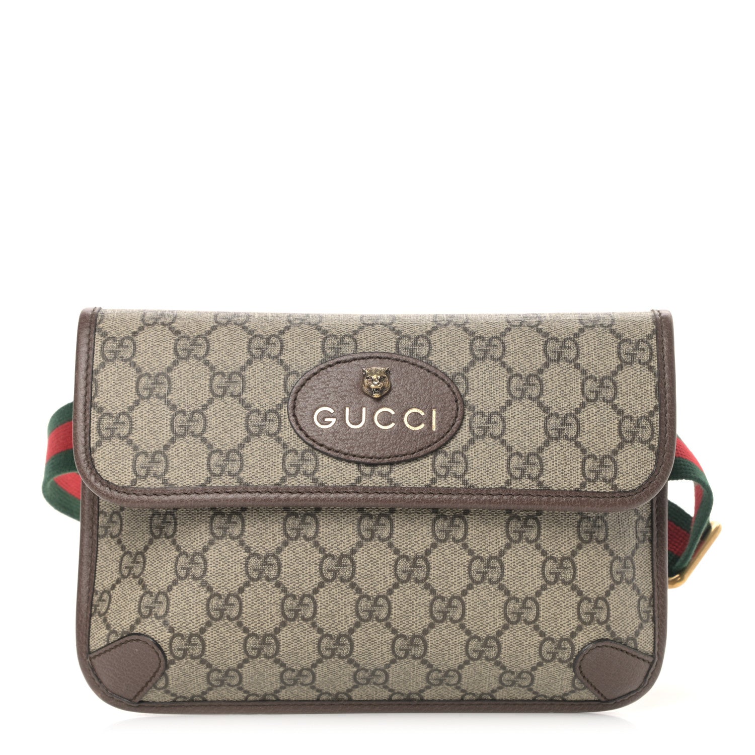 Gucci GG Supreme Monogram Neo Vintage Web Belt Bag Brown 1 of 9