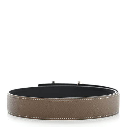 Hermes Swift Epsom 24mm Gamma Belt 75 Black Etoupe 2 of 7