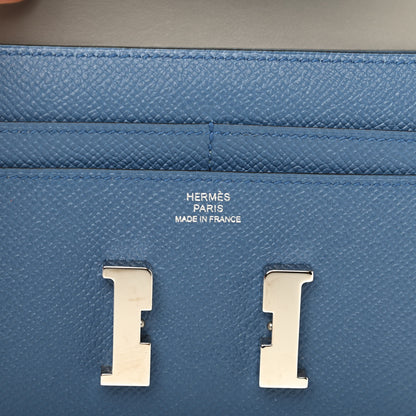 Hermes Epsom Verso Constance Short Wallet Bleu Agate Gris Mouette 5 of 6
