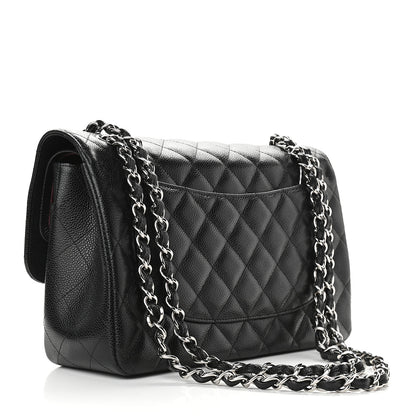 Chanel Caviar Quilted Jumbo Double Flap Black 3 of 9