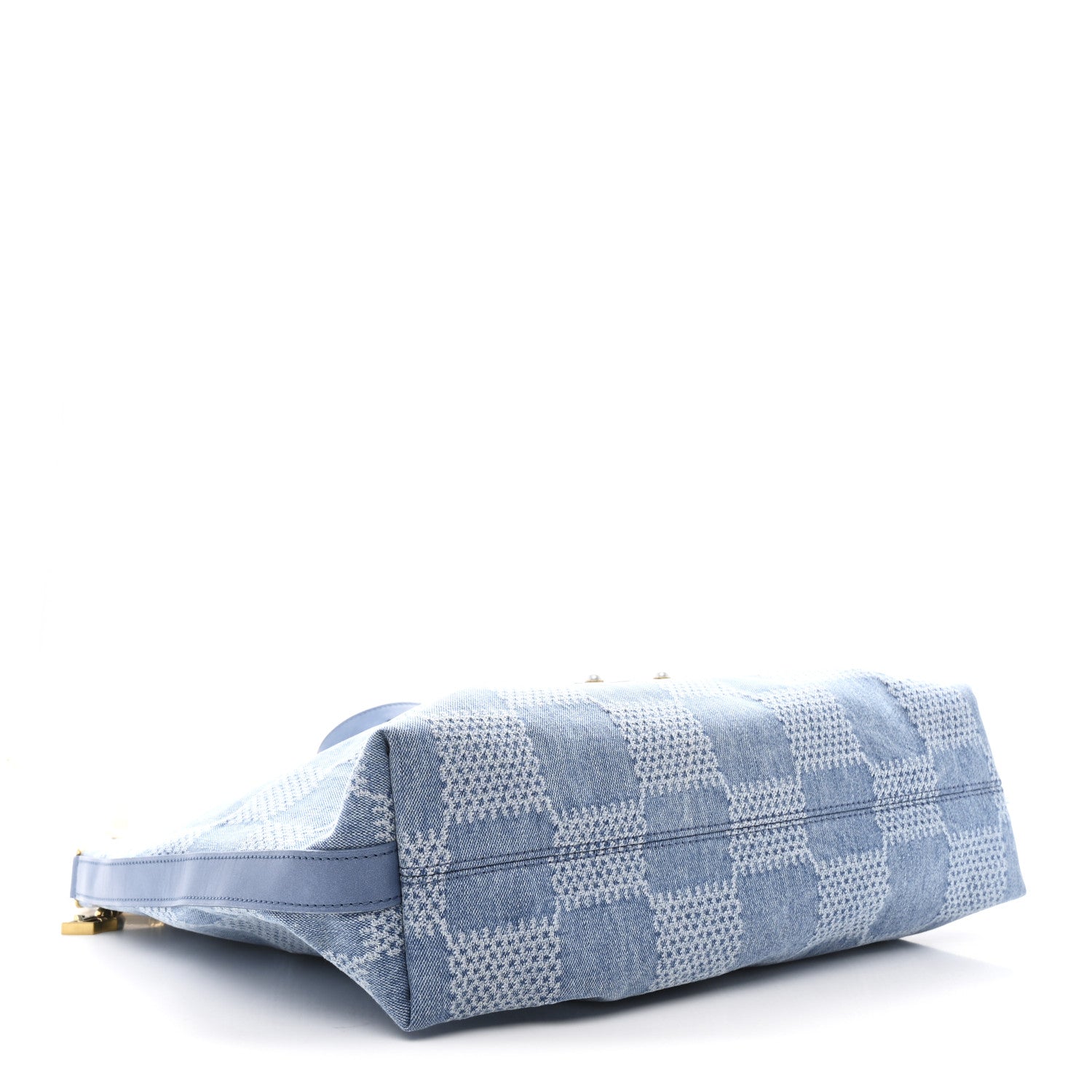 Louis Vuitton Damier Denim Vagabond Hobo Blue 4 of 9