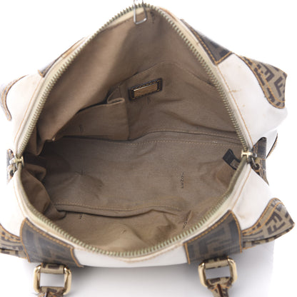 Fendi Canvas Zucca Zucchino Spalmati B Mix Tote White Mogano Panna 4 of 12
