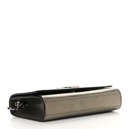 Saint Laurent Grain De Poudre Small Monogram Kate Satchel Gold 4 of 11