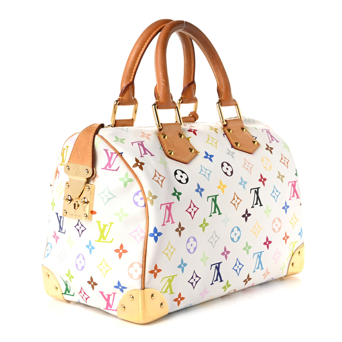 Louis Vuitton Monogram Multicolor Speedy 30 White 3 of 9