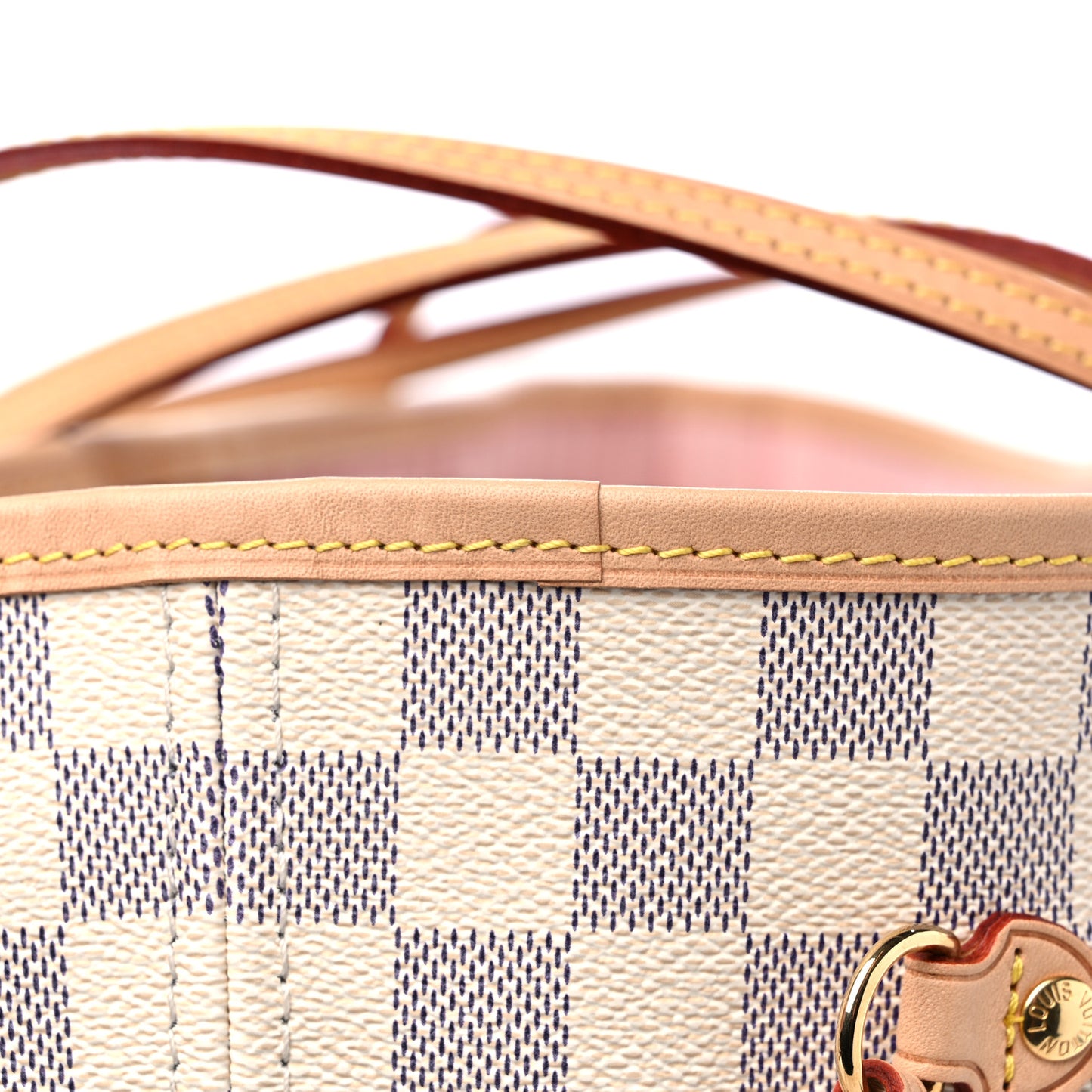 Damier Azur Neo Neverfull MM Rose Ballerine