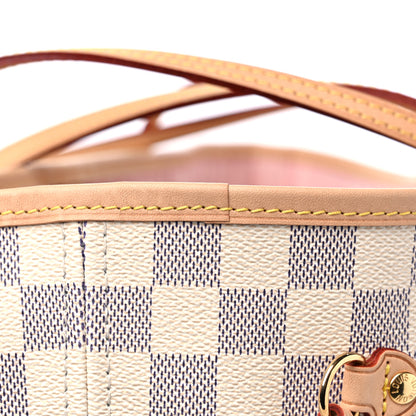 Louis Vuitton Damier Azur Neo Neverfull MM Rose Ballerine 10 of 11