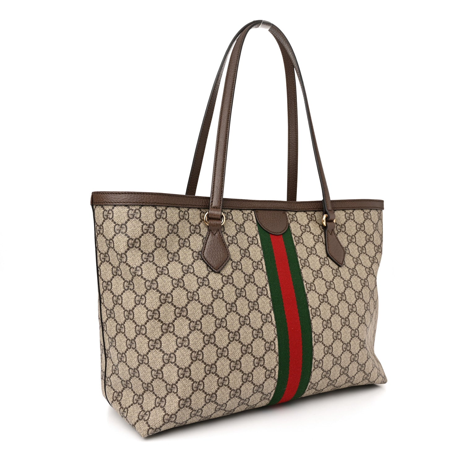 Gucci GG Supreme Monogram Medium Ophidia Shopping Tote Brown 3 of 10