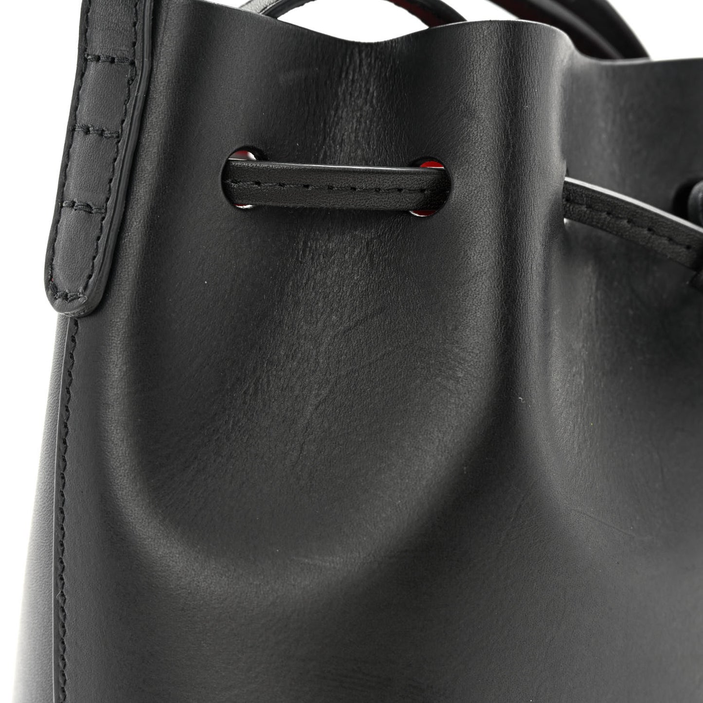 Calfskin Mini Mini Bucket Bag Black Flamma