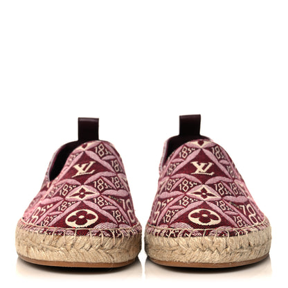 Louis Vuitton Jacquard Since 1854 Starboard Espadrille Flats 39 Bordeaux 2 of 8