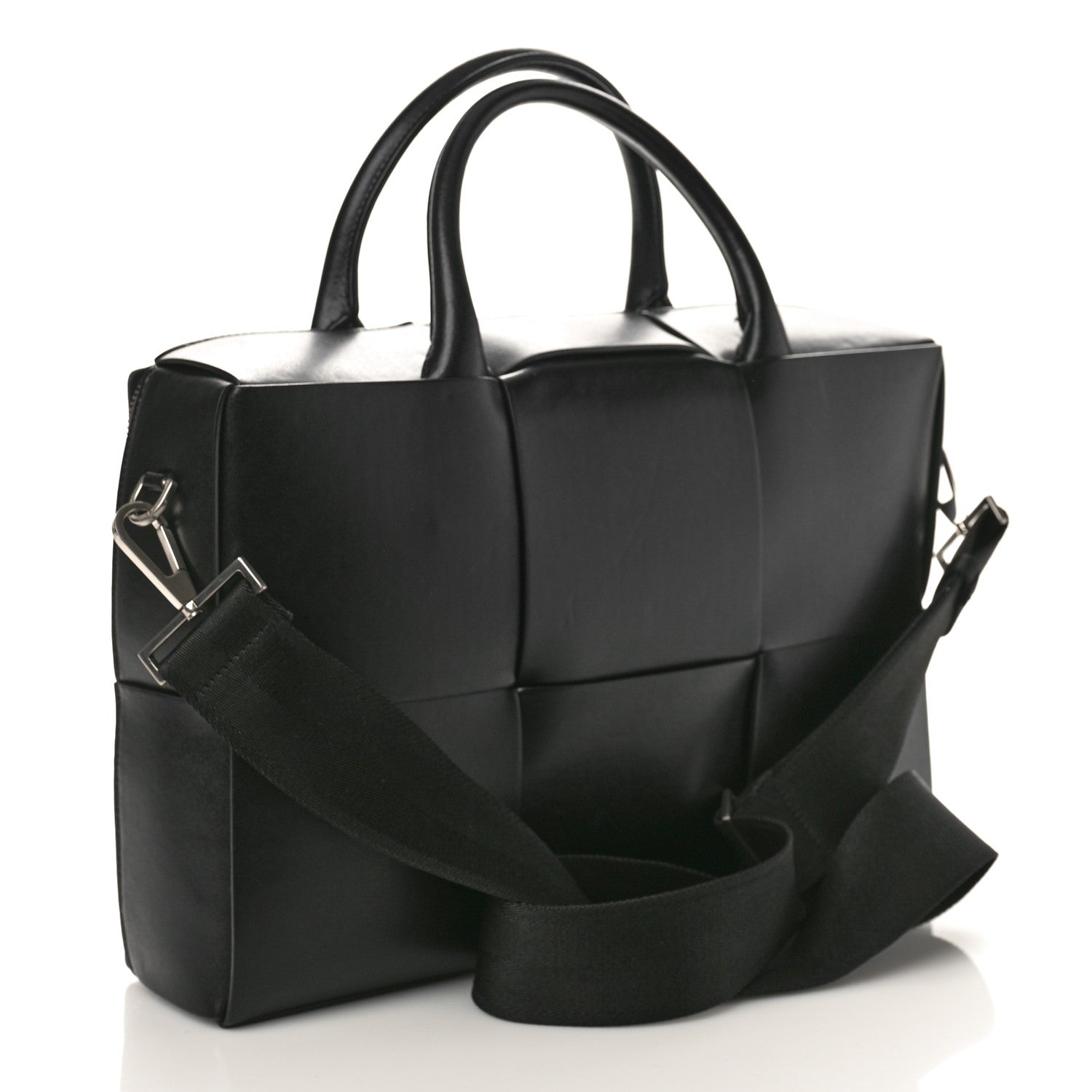 Bottega Veneta Urban Calfskin Maxi Intrecciato Arco Briefcase Black 2 of 8
