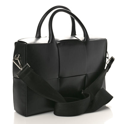 Bottega Veneta Urban Calfskin Maxi Intrecciato Arco Briefcase Black 2 of 8