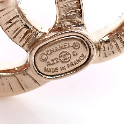 Chanel Enamel CC Earrings Pink Gold 4 of 5