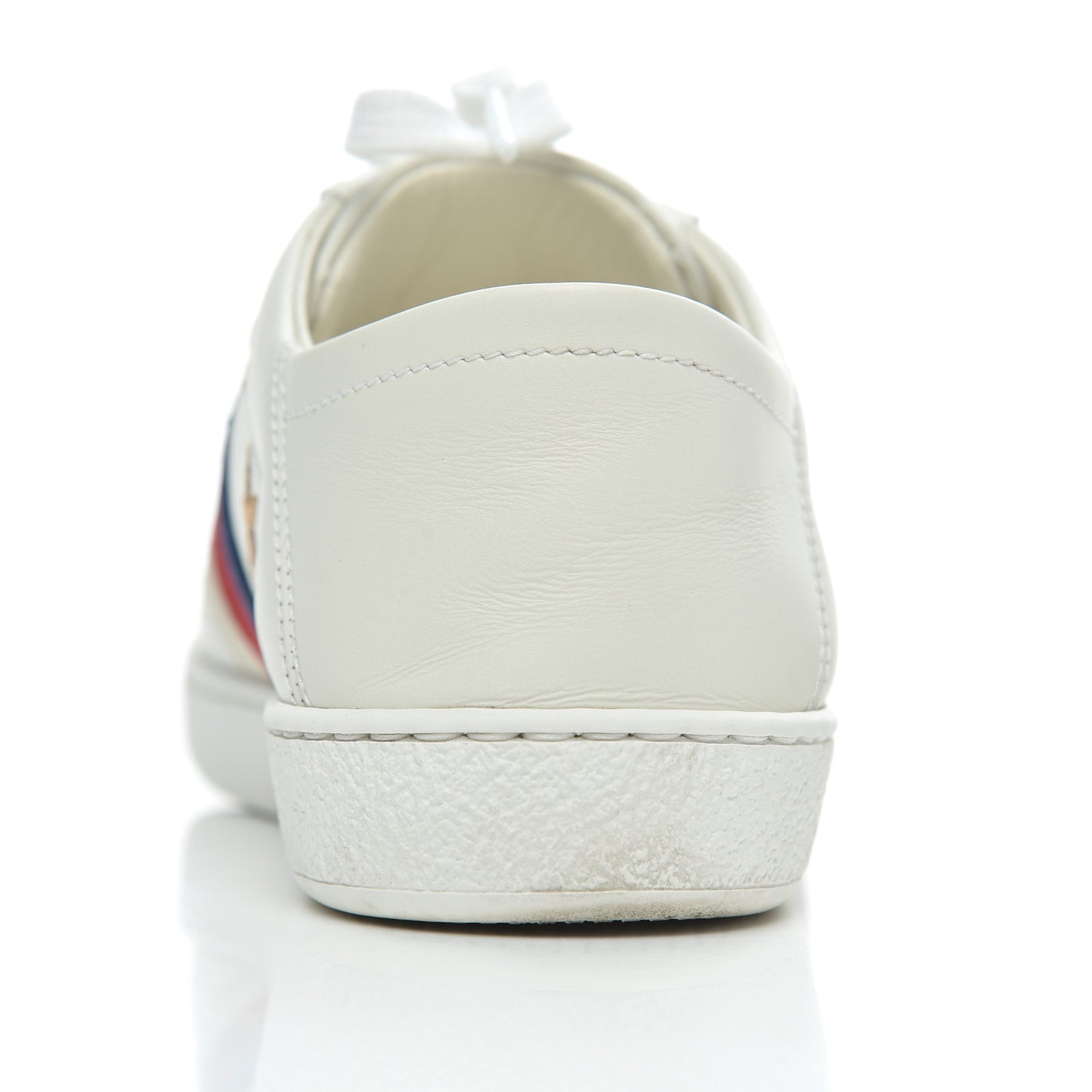 Calfskin Bee Star Embroidered Sylvie Web Ace Sneakers 35 White