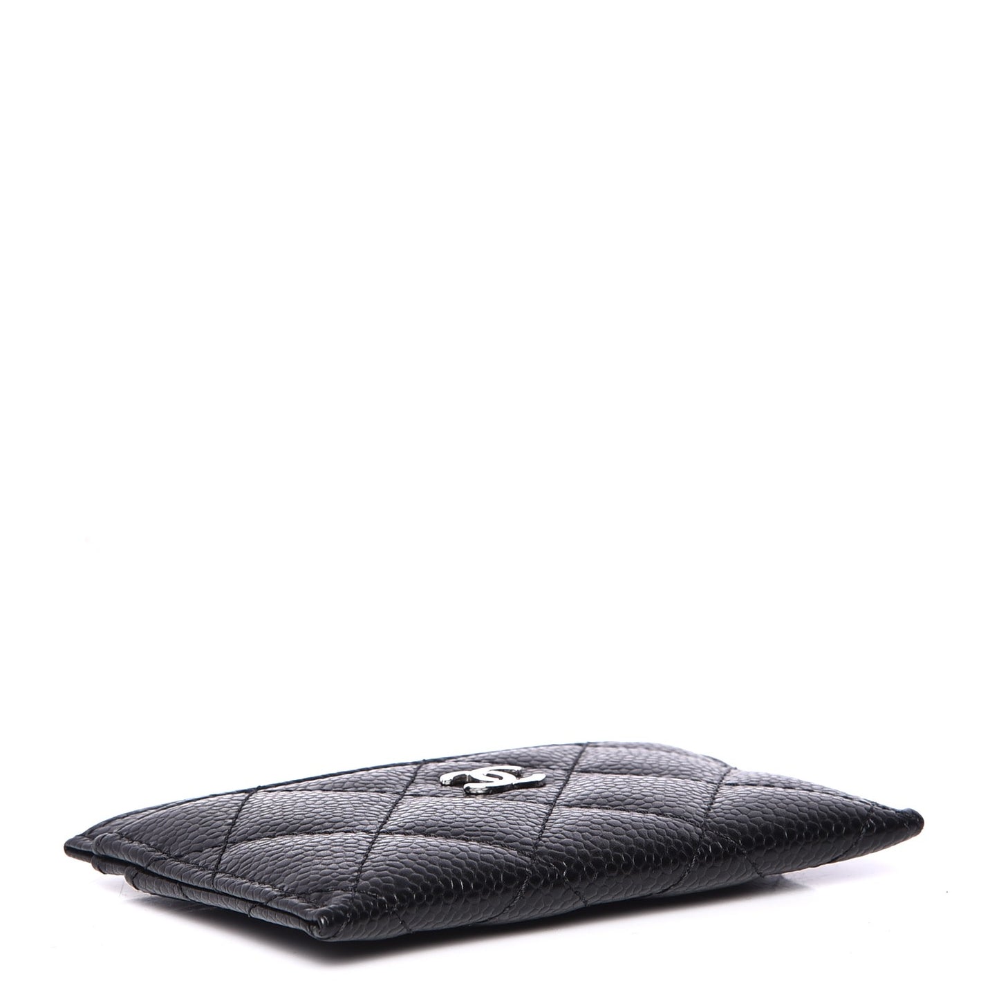 Caviar Quilted Card Holder Black